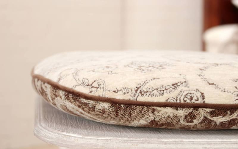 ★ SILIK オーダーメイド　高級　クッション☆ イタリア シェニール織 紐付シートクッション 約43×45cm [Toile Classique