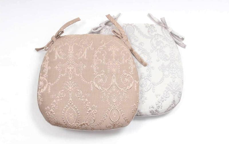 ジャカード織 紐付シートクッション 約43×45cm [nobleza]