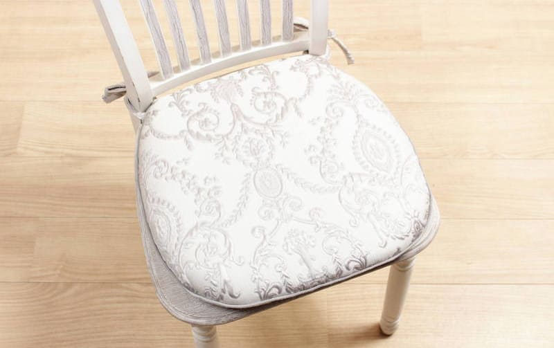 ジャカード織 紐付シートクッション 約43×45cm [nobleza]