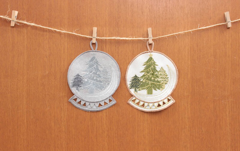 Xmas オーナメント（スノードーム） 約16×12cm