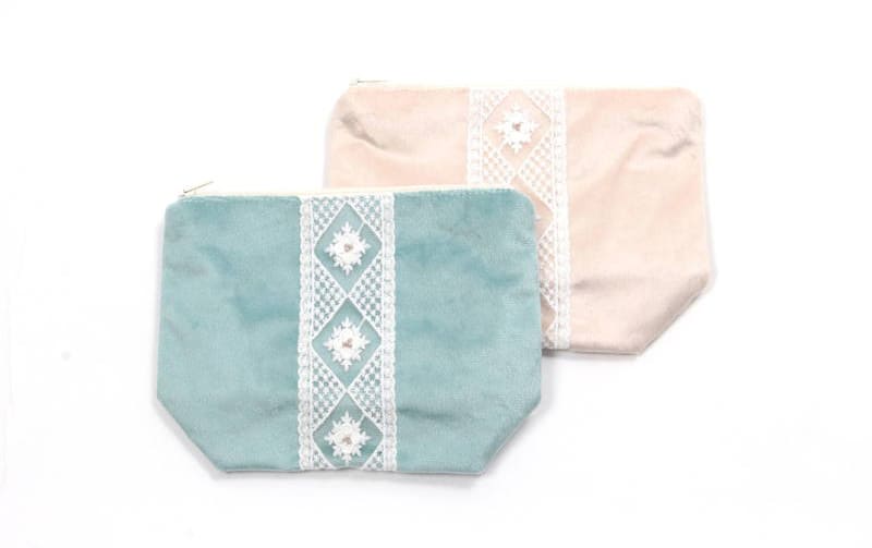 ジップポーチ ミニマルデザイン 約18×20cm [Velinor]