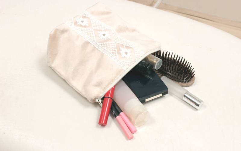 ジップポーチ ミニマルデザイン 約18×20cm [Velinor]