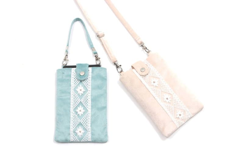 スマホポシェット ミニマルデザイン 約19×13cm [Velinor]