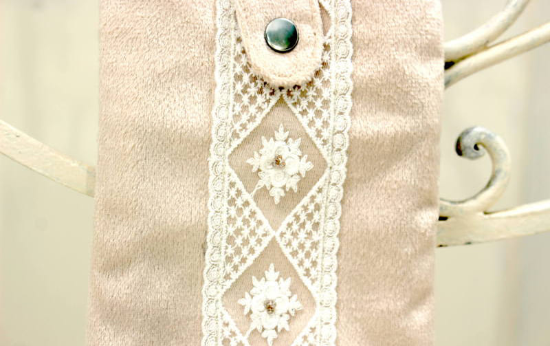 スマホポシェット ミニマルデザイン 約19×13cm [Velinor]