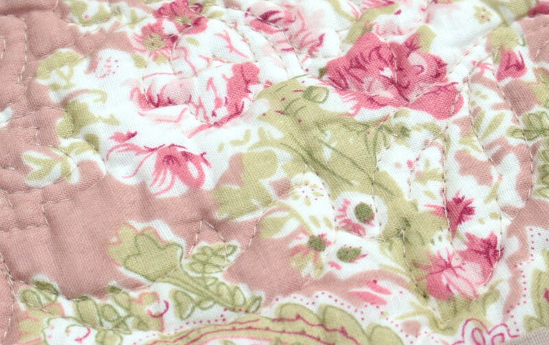 rose tint コットンキルト クッションカバー 約45×45cm｜アミ