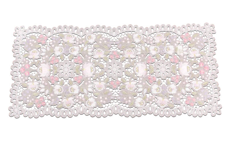 カロチャ調刺繍 テーブルセンター 約40×90cm [Danube]