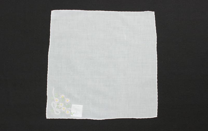 選べる4種 スワトウ産 手刺繍入りハンカチ 約30×30cm