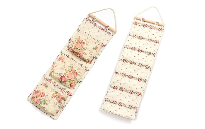 コットンキルト ウォールポケット 約68×21cm [Rose Mellow]