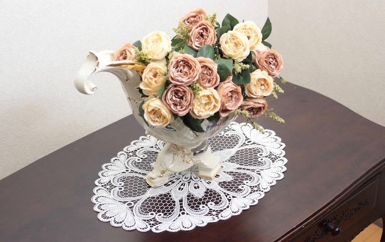 ギュピールレース テーブルセンター 約35×50cm [Eminent]