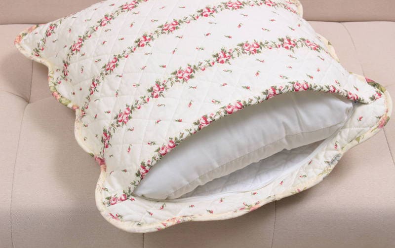 コットンキルト クッションカバー 約45×45cm [Rose Mellow]