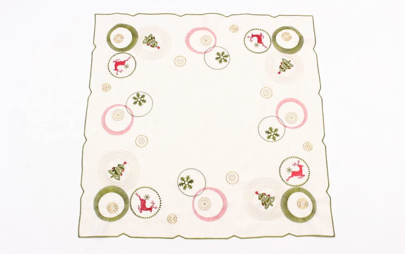 Xmas テーブルクロス 約85×85cm
