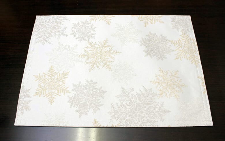 撥水加工ジャカード織 ランチョンマット 約32×45cm [Snow crystal]