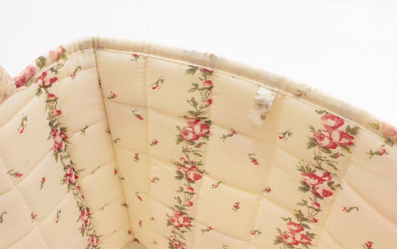 コットンキルト ソフトバスケット 約31×26×25cm [Rose Mellow]