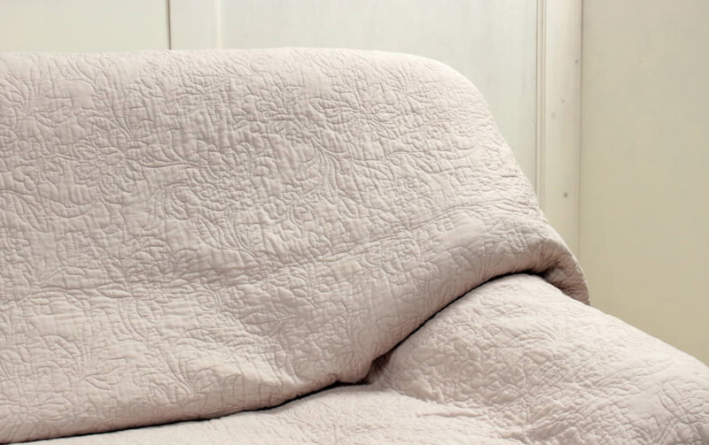 【SALE】コットンキルト マルチカバー 約200×250cm [rose tint]