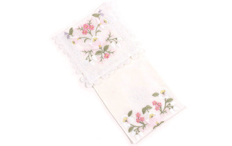 カロチャ調刺繍 ペーパーホルダー 約16×36cm [Danube]