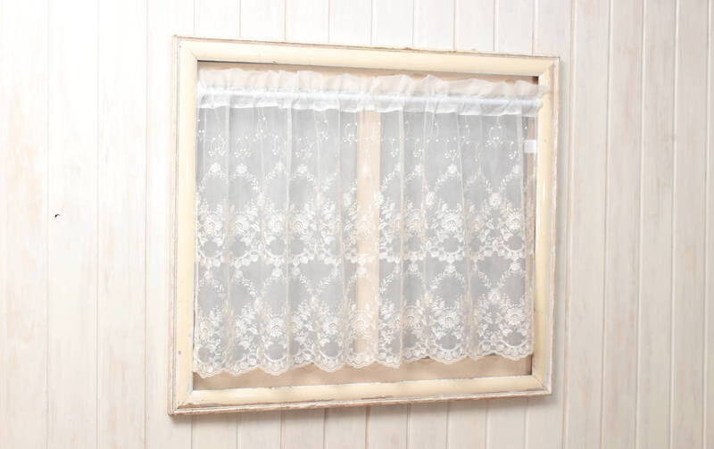 チュールレース カフェカーテン 約120×65cm [Chelsea]｜インテリア