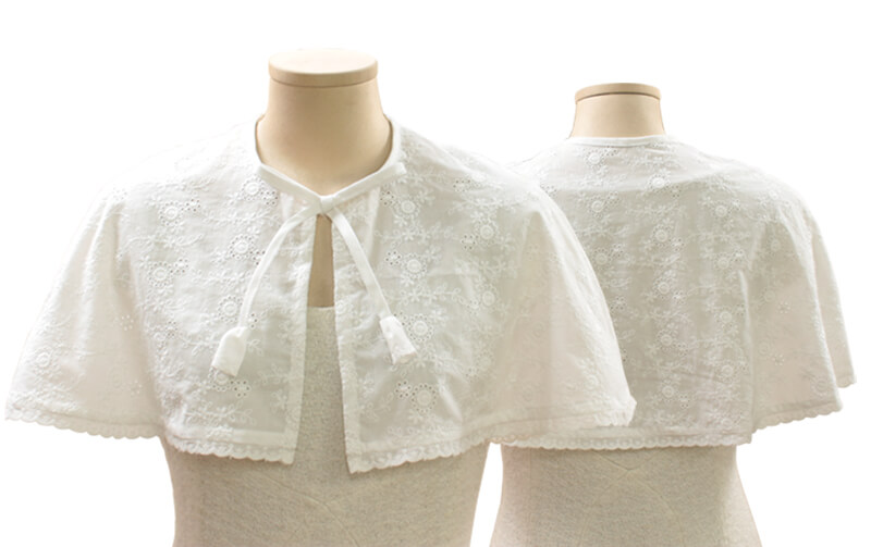 アイレット刺繍 ケープ 約32×71cm [paquerette]