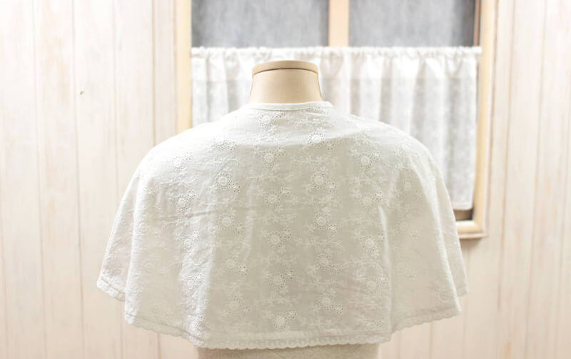 アイレット刺繍 ケープ 約32×71cm [paquerette]