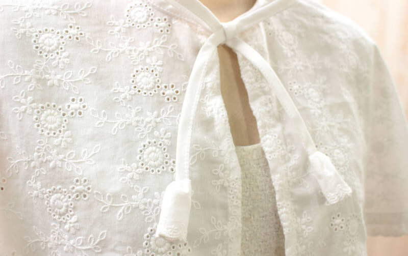 アイレット刺繍 ケープ 約32×71cm [paquerette]