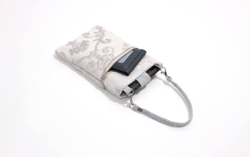 ジャカード織 スマホポシエット縦型 約19×13cm [nobleza]
