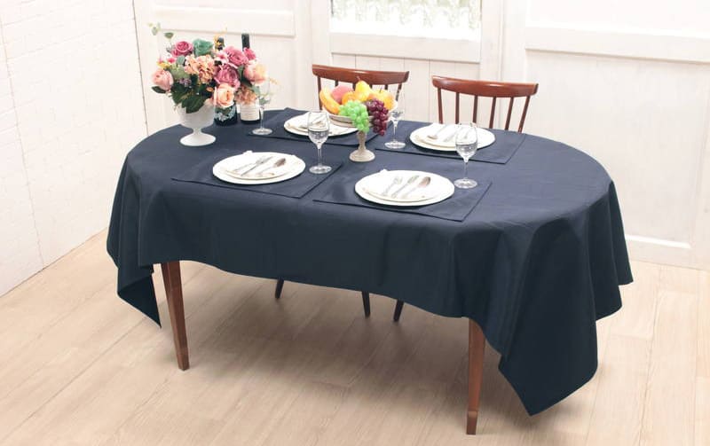 モアレ 撥水ジャカード テーブルクロス 約140×230cm [Serein]