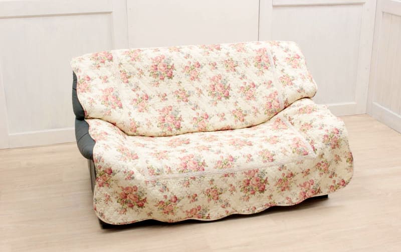 コットンキルト マルチカバー 約135×195cm [Rose Mellow]