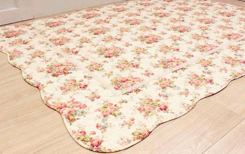 コットンキルト マルチカバー 約135×195cm [Rose Mellow]