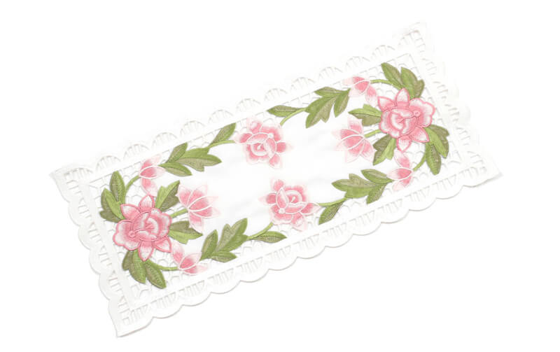 高密度カラー刺繍 テーブルセンター 約20×40cm [Almente]｜インテリア