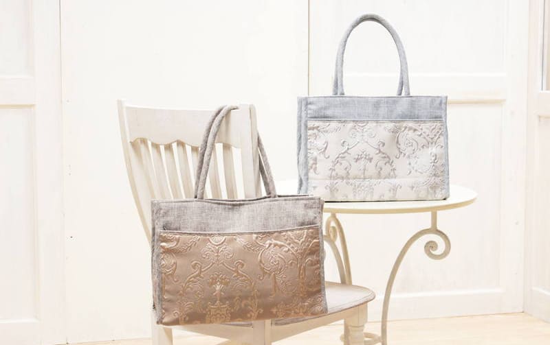 ジャカード織 バッグＡ４ 約36×26×9cm [nobleza]