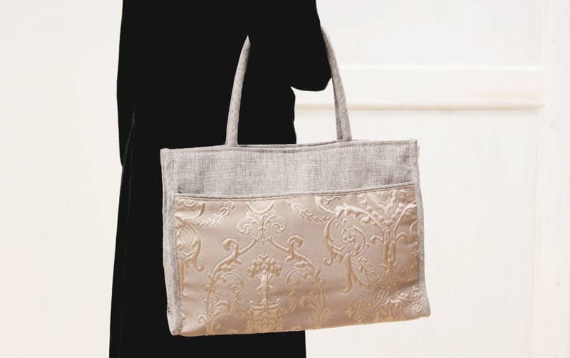 ジャカード織 バッグＡ４ 約36×26×9cm [nobleza]