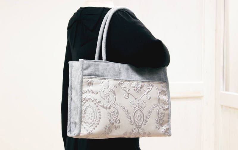 ジャカード織 バッグＡ４ 約36×26×9cm [nobleza]