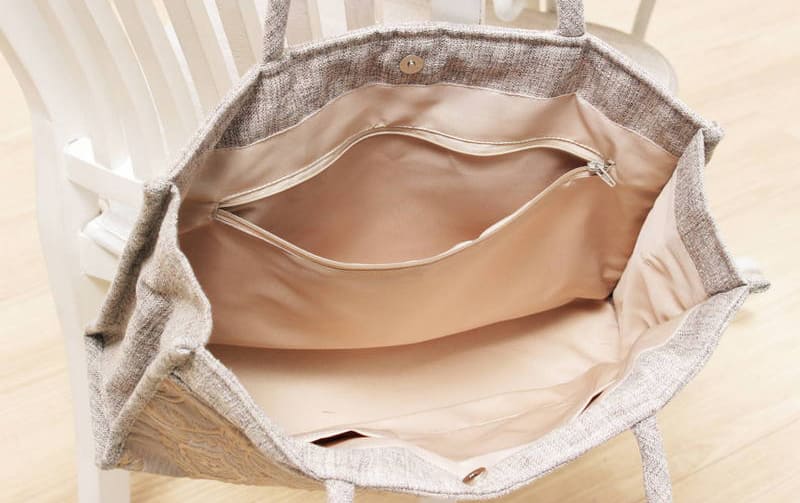 ジャカード織 バッグＡ４ 約36×26×9cm [nobleza]