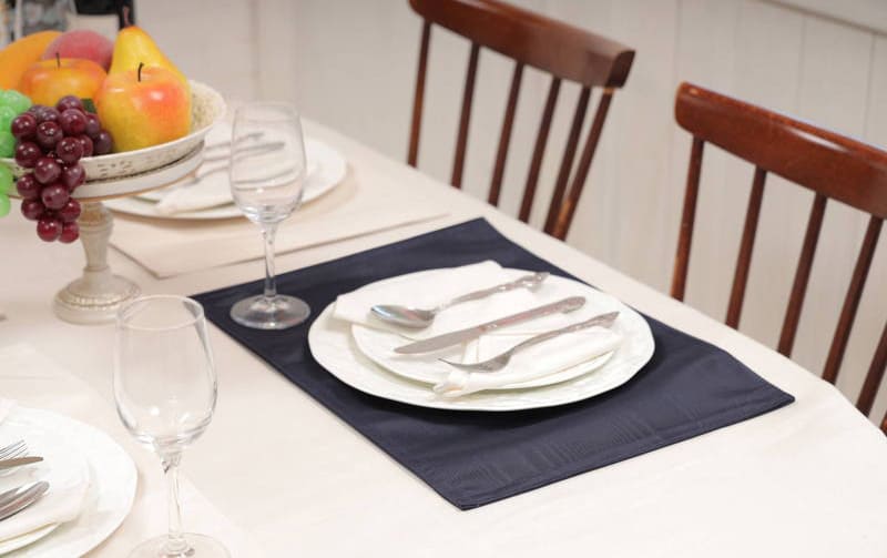 モアレ 撥水ジャカード ランチョンマット 約32×45cm [Serein]