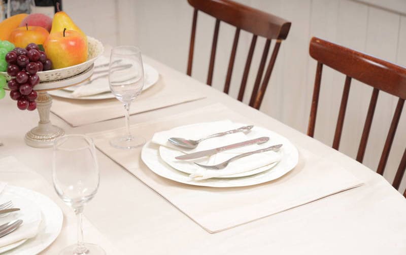 モアレ 撥水ジャカード ランチョンマット 約32×45cm [Serein]