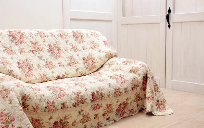 コットンキルト マルチカバー 約195×195cm [Rose Mellow]