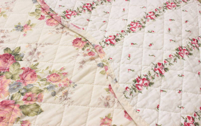 コットンキルト マルチカバー 約195×195cm [Rose Mellow]