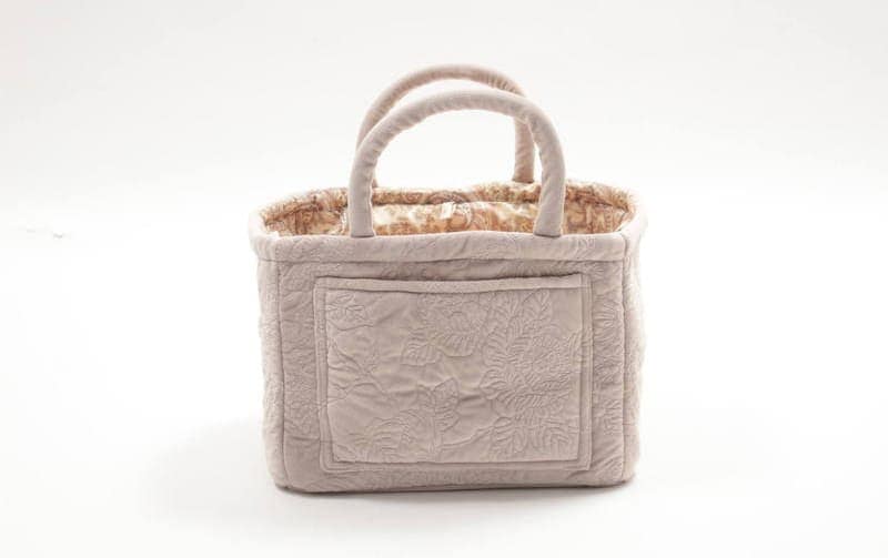 ソフトバスケット マイクロファイバーキルト 約31×26×25cm [Chaleur Quilt]