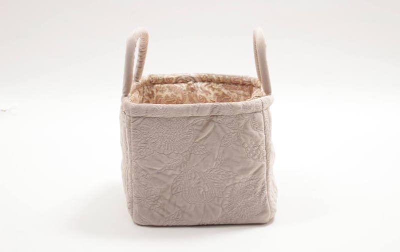 ソフトバスケット マイクロファイバーキルト 約31×26×25cm [Chaleur Quilt]