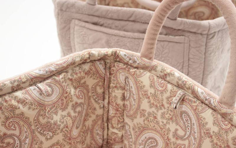 ソフトバスケット マイクロファイバーキルト 約31×26×25cm [Chaleur Quilt]