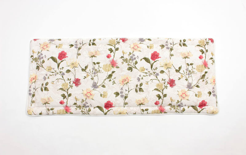 コットン多針キルト ロングシートクッション 約50×120cm [chill flower]