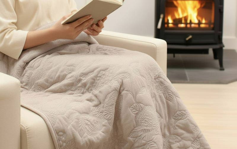 ブランケット マイクロファイバーキルト 約105×75cm [Chaleur Quilt]