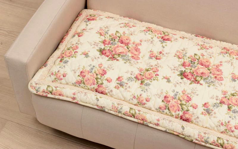 コットンキルト ロングシートクッション 約50×120cm [Rose Mellow]