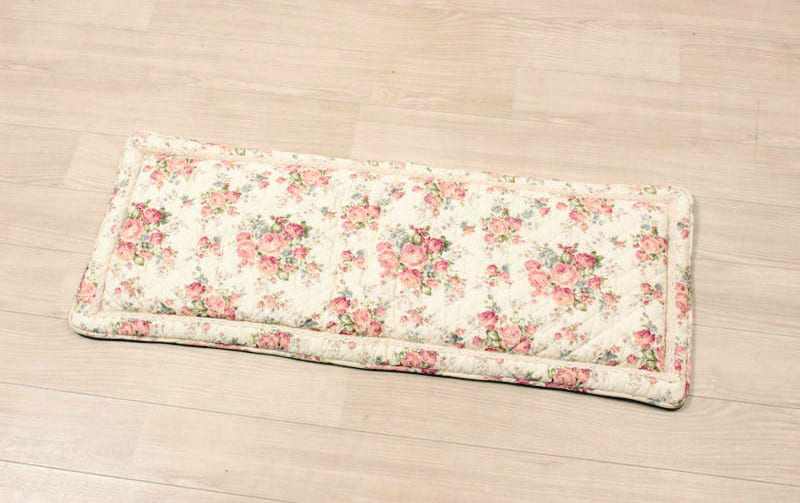 コットンキルト ロングシートクッション 約50×120cm [Rose Mellow]