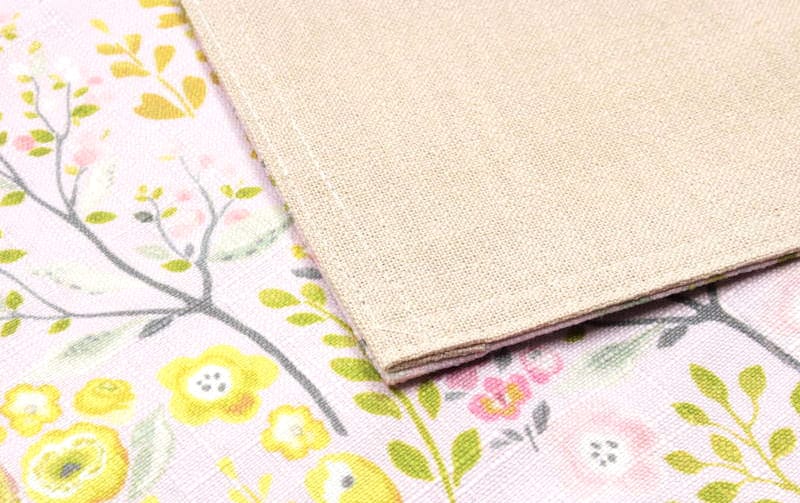 ティーマット 花柄プリント 約20×30cm｜インテリアレース・テーブル