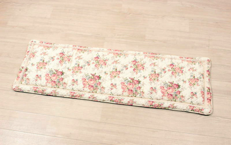 コットンキルト ロングシートクッション 約50×150cm [Rose Mellow]