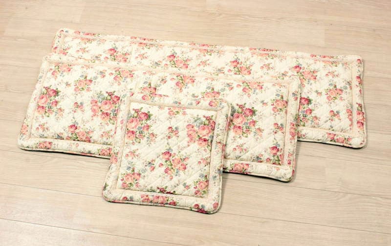 コットンキルト ロングシートクッション 約50×150cm [Rose Mellow]