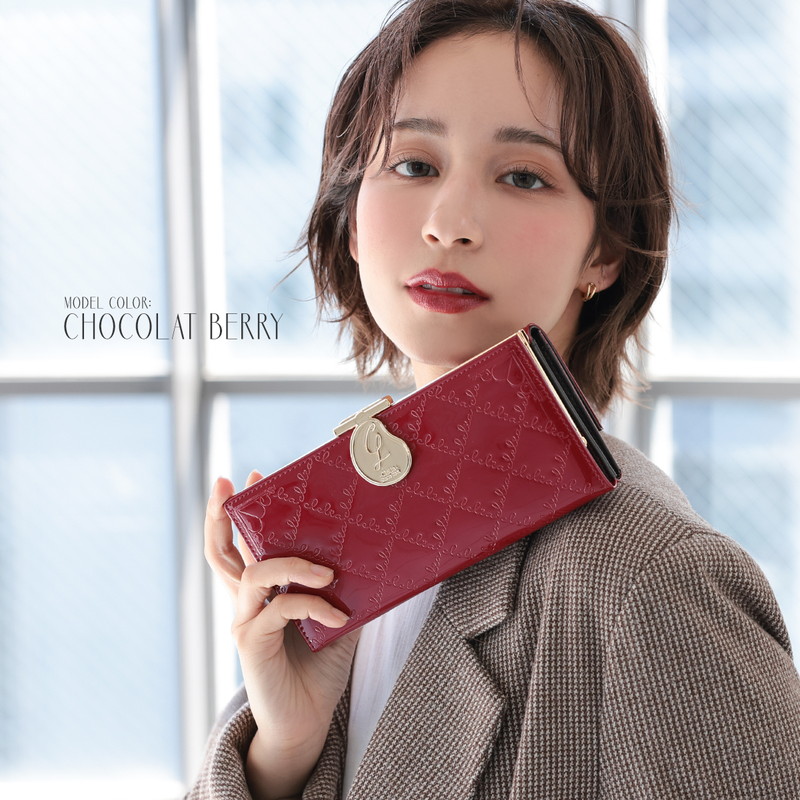 エナメル ウォレット Clelia | ウォレット,ロングウォレット, がま口 |エナメルロングウォレット