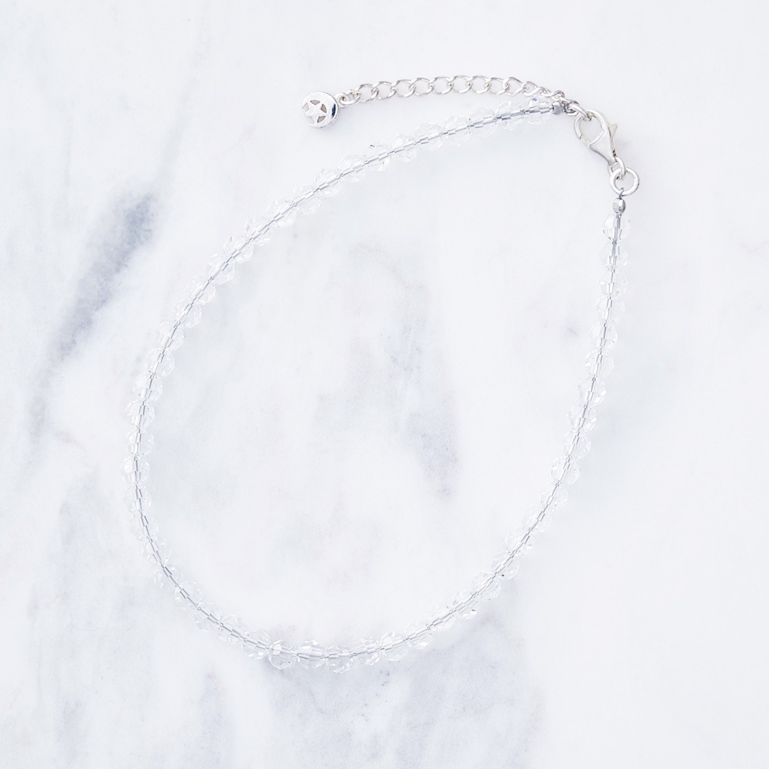 CRYSTAL GLASS ANKLET ���ꥹ���륰�饹���󥯥�å�