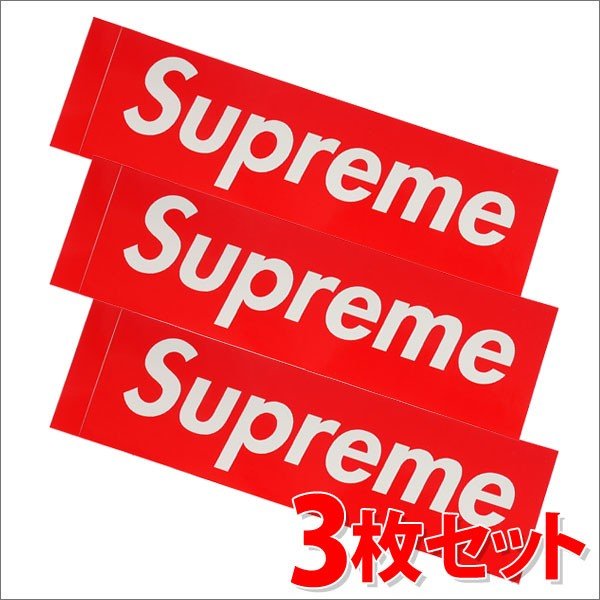 [���ָ���ݥ����5�ܥ����ڡ�����!!] ���� ����ץ꡼�� SUPREME Box Logo Sticker 3�祻�å� RED ��å� BOX���� �ܥå������� ���ƥå��� ���ȥ꡼�� �������� ����������