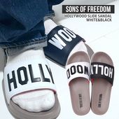 �ڿ��̸������̲��ʡ� SONS OF FREEDOM ���� ���� �ե꡼���� HOLLYWOOD SLIDE SANDAL ������� �ߥ��ޥå� WHITE&BLACK 292-000206-131+�ڿ��ʡ� EVENFLOW �����֥�ե��� 